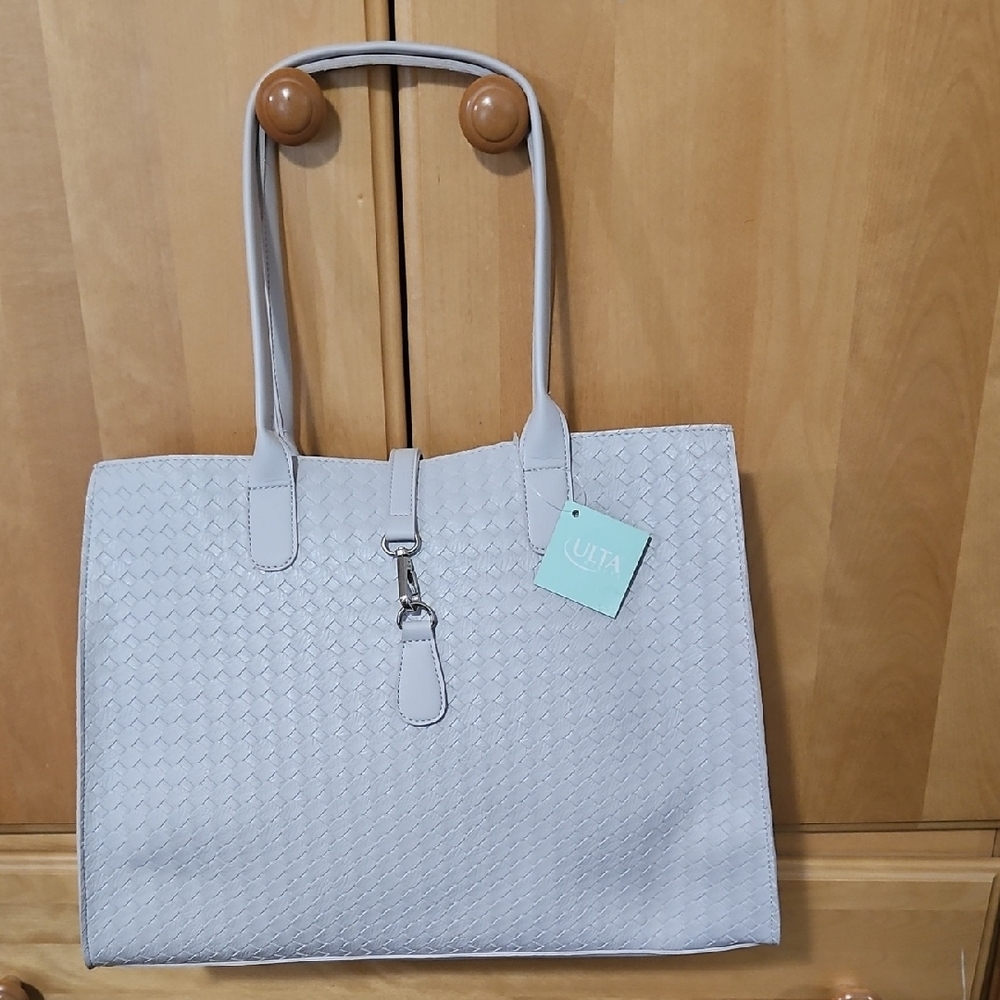 Ulta Beauty Gray Tote Bag Structured Minimalist Design